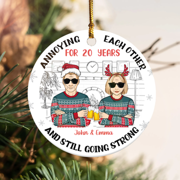 Personalized Annoying Each Other Christmas Metal Ornament
