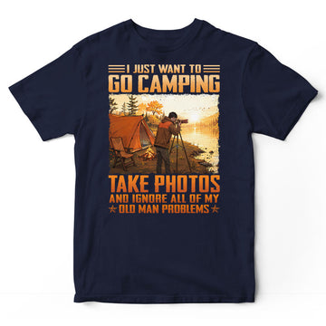 Camping Photographing Old Man Problems T-Shirt ISA289