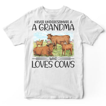 Farmer Beef Cows Never Underestimate Grandma T-Shirt HWA549