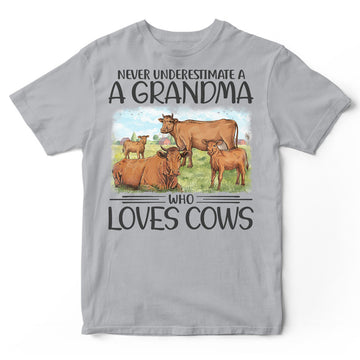 Farmer Beef Cows Never Underestimate Grandma T-Shirt HWA549