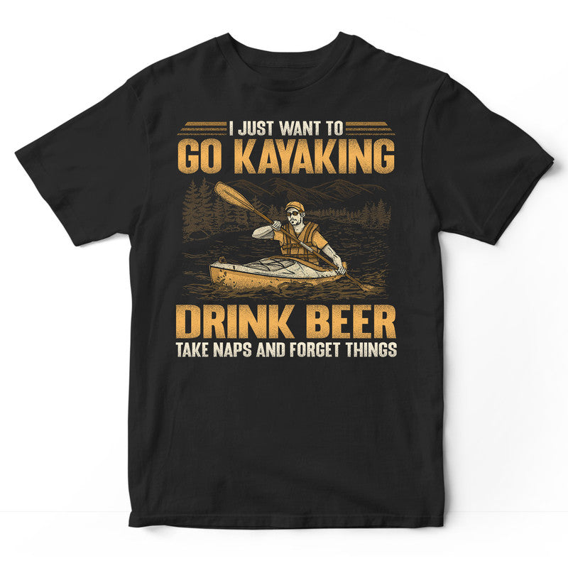 Kayak T Shirt - Kayaking And Drink Beer Shirt Kayak T Shirt - Kayaking And Drink Beer Shirt