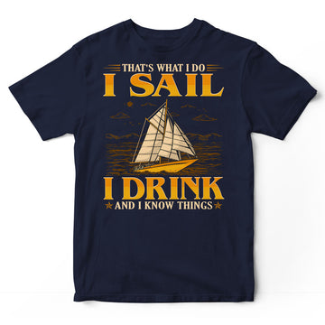 Sailing Drink Beer Know Things T-Shirt GEC168