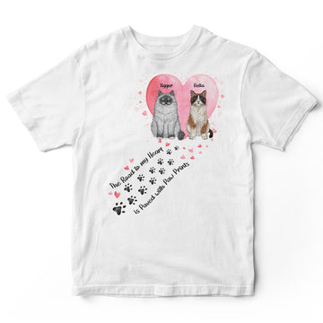 Personalized The Road To My Heart Cat T-Shirt