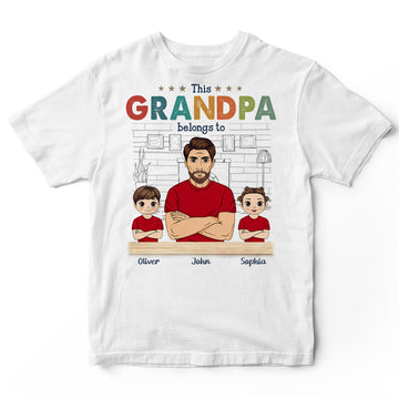 Personalized This Grandpa Belongs To T-Shirt