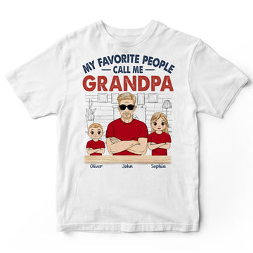 Personalized Grandpa Favorite People T-Shirt