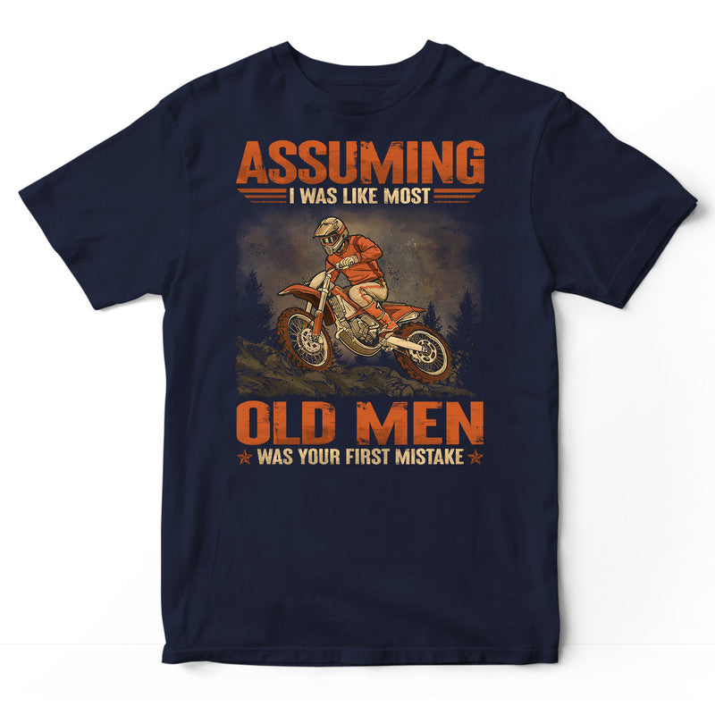 Enduro Bike Assuming Old Men T-Shirt GRH035