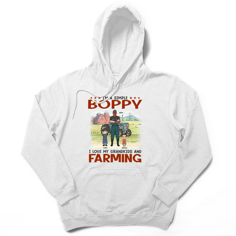 Personalized Simple Grandpa Love Farming T-Shirt