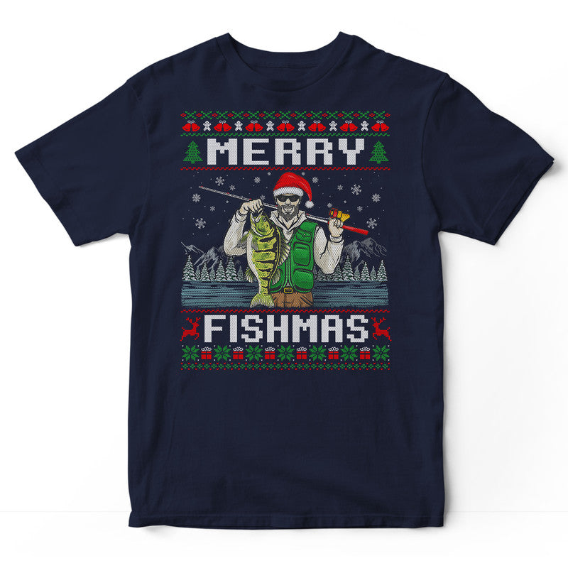 Fishing Merry Chrismas T-Shirt CUA020