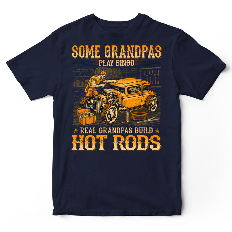 Hot Rod Some Grandpa Bingo T-Shirt WDB709