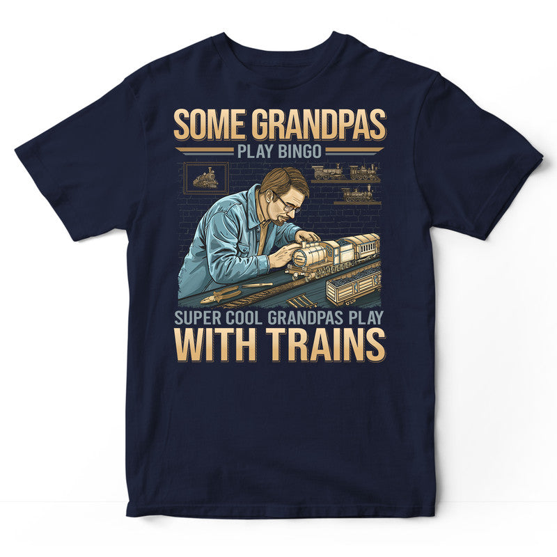 Model Railroad Grandpa Bingo T-Shirt GDB287