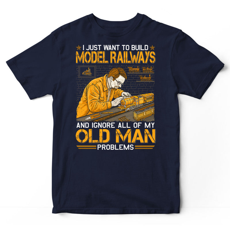 Model Railroad Old Man Problems T-Shirt CGB050