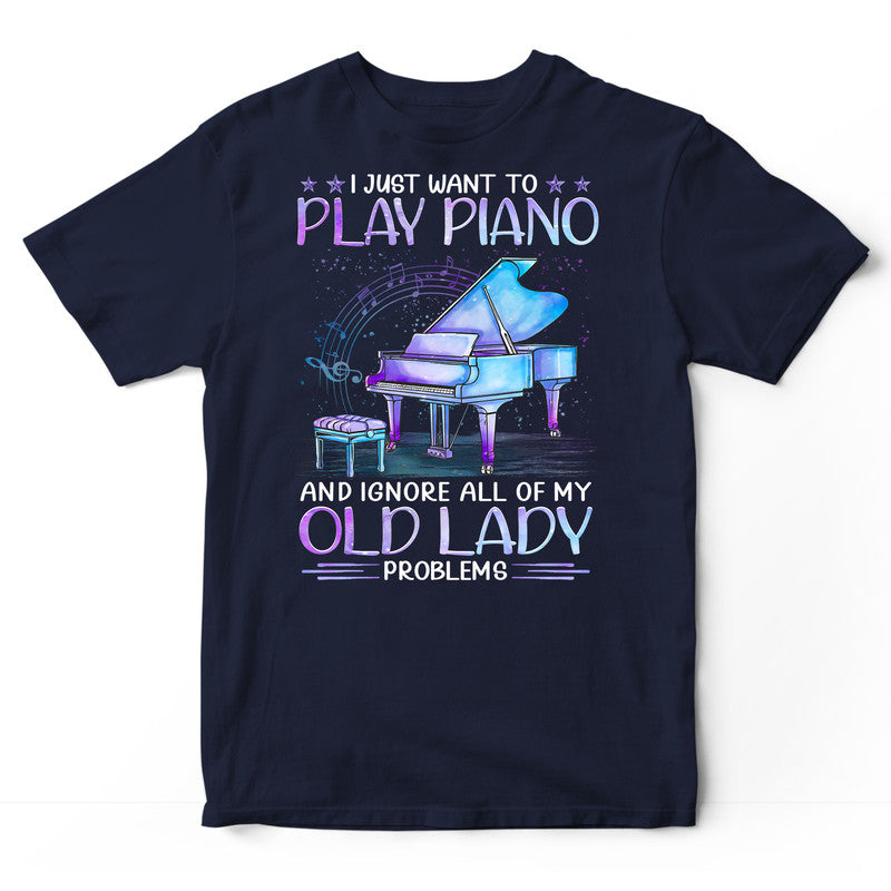 Piano Old Lady Problems T-Shirt PSH077
