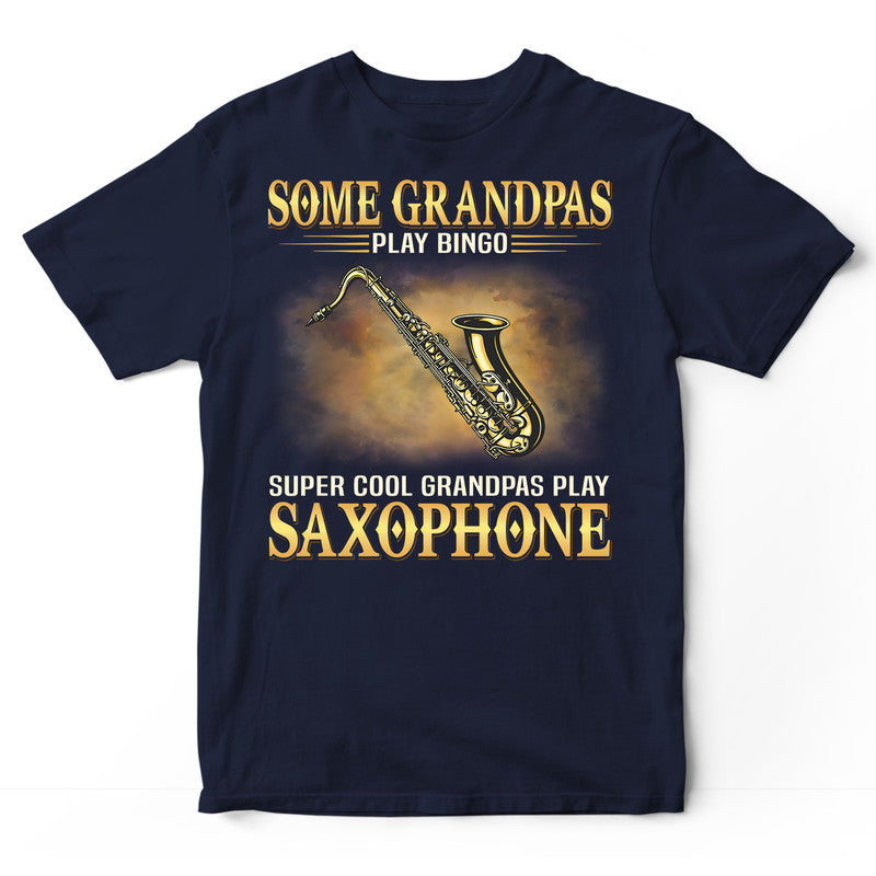 Saxophone Grandpas Bingo T-Shirt GRE095