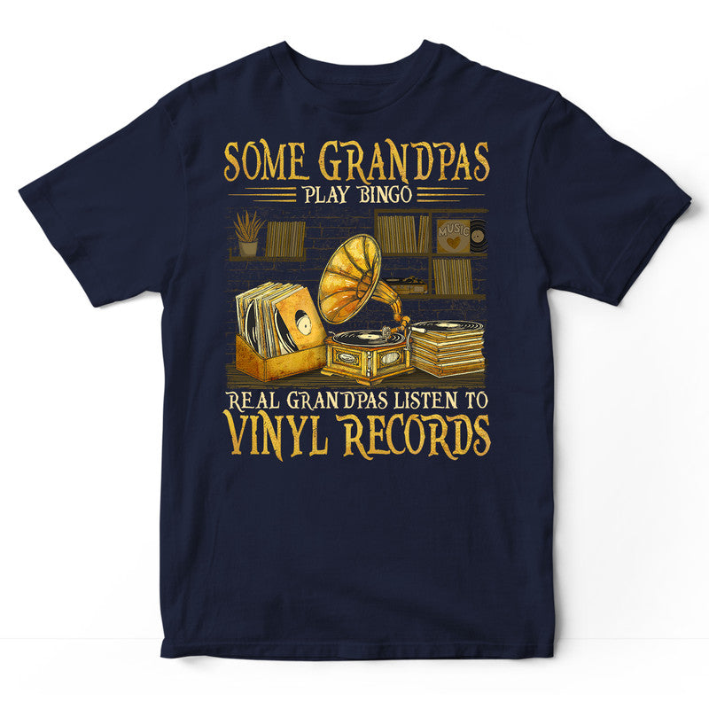 Vinyl Records Grandpas Play Bingo T-Shirt GDF007