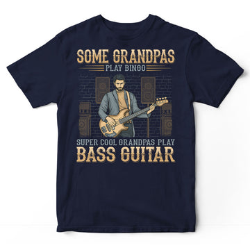 Bass Guitar Grandpas Bingo Super Cool T-Shirt GDB028