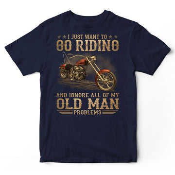 Biker Chopper Old Man Problems T-Shirt DGB027