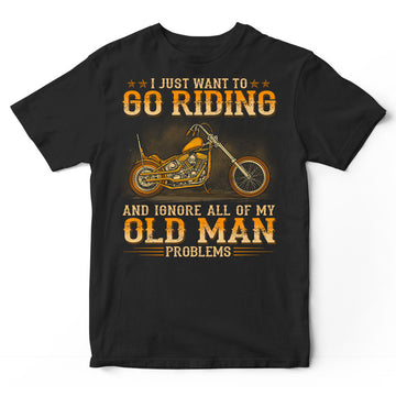 Biker Chopper Old Man Problems T-Shirt WDB309