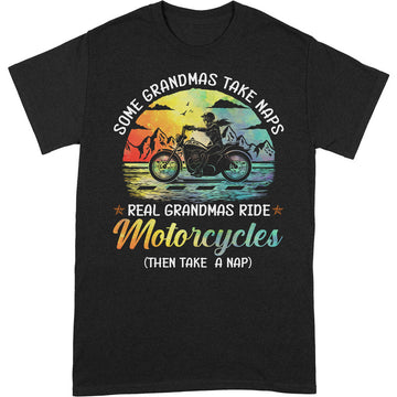 Biker Grandmas Take Naps T-shirt WSA000