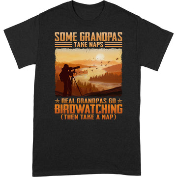 Birdwatching Grandpa Take Naps T-Shirt ISA074