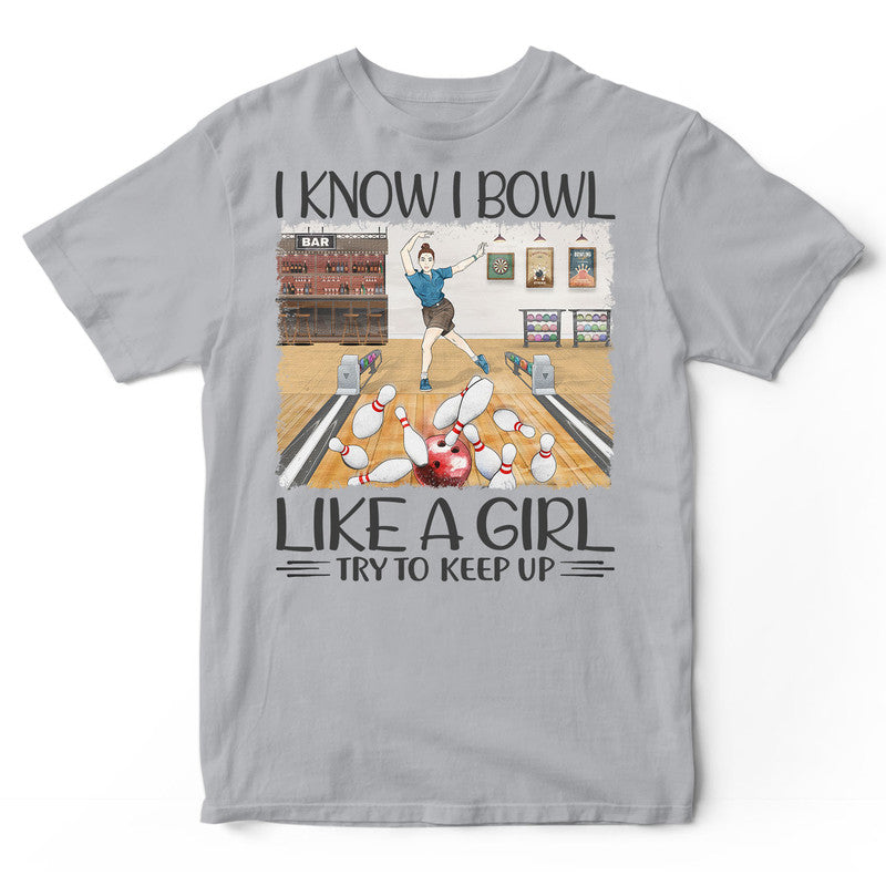 Bowling Like A Girl T-Shirt HWA290