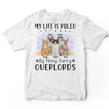 Personalized My Life Is Ruled Overlords Cat T-Shirt