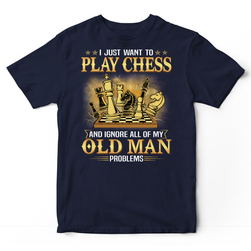 Chess Old Man Problems T-Shirt WGA012