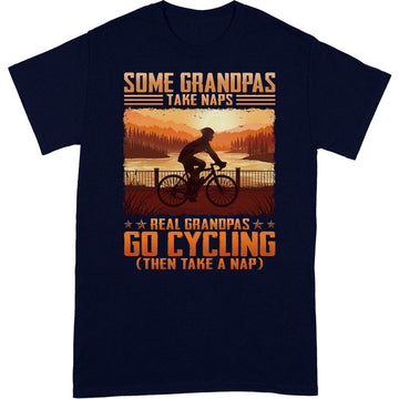 Cycling Grandpa Take Naps T-Shirt ISA083