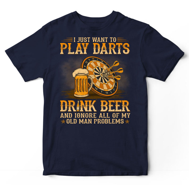 Darts Ignore Old Man Problems T-Shirt WDB545