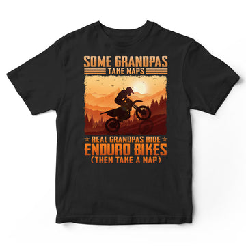 Enduro Bike Grandpa Take Naps T-Shirt ISA100