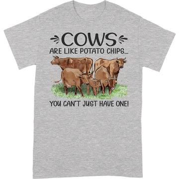 Farmer Beef Cow Like Potato Chips T-Shirt