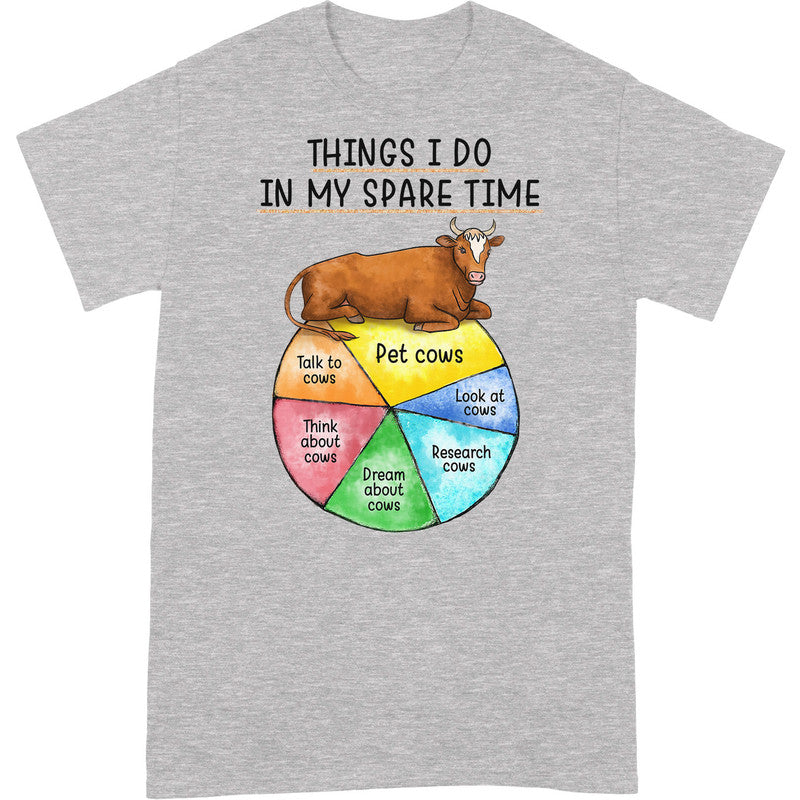 Cow Spare Time Farmer T-Shirt