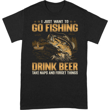 Fishing Drink Beer Old Man Problems T-Shirt GSA053