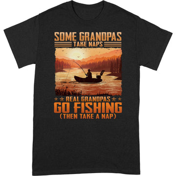 Fishing Grandpa Take Naps T-Shirt ISA081