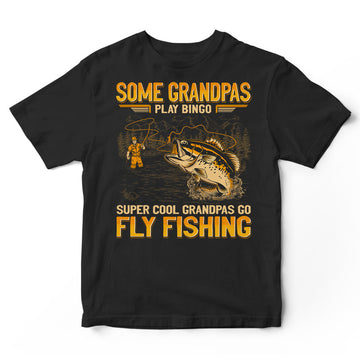 Fly Fishing Super Cool Grandpas Bingo T-Shirt GEA143
