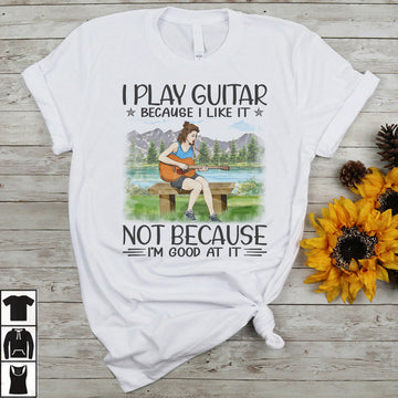 Personalized Simple Grandpa Guitar T-Shirt