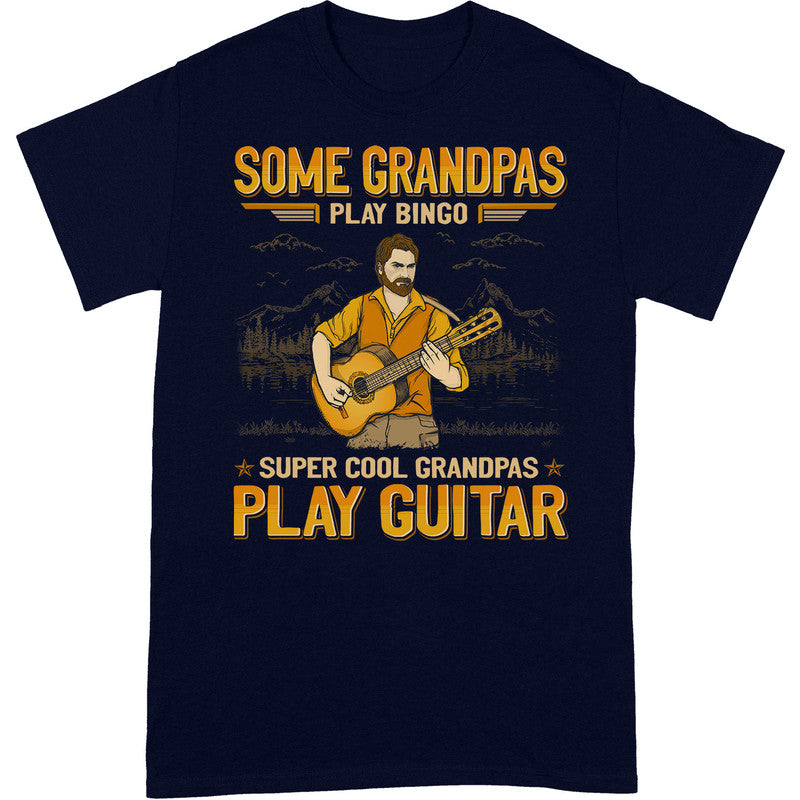 Guitar Super Cool Grandpas Bingo T-Shirt GEA136