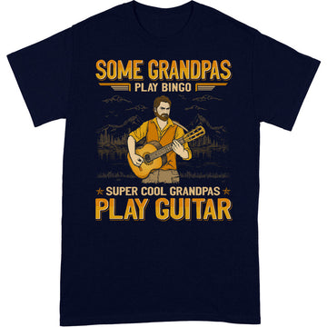 Guitar Super Cool Grandpas Bingo T-Shirt GEA136