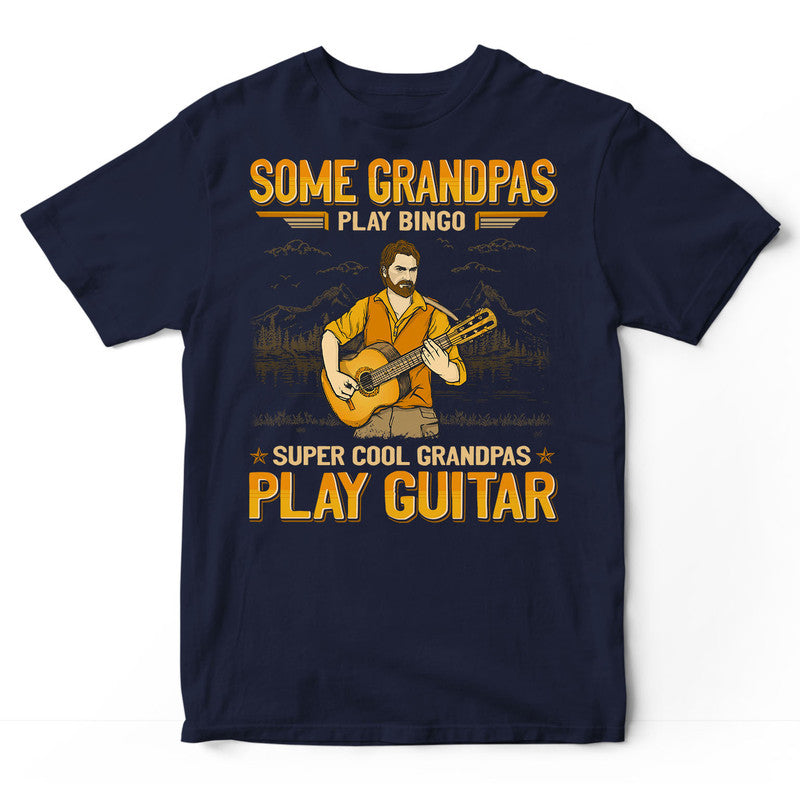 Guitar Super Cool Grandpas Bingo T-Shirt GEA136