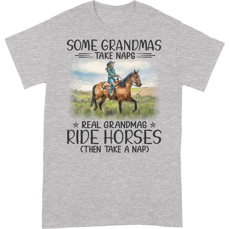 Horse Grandmas Take Naps T-Shirt HWA124