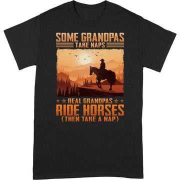 Horse Grandpa Take Naps T-Shirt ISA090