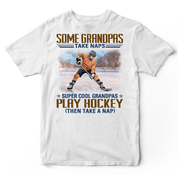 Ice Hockey Grandpas Take Naps T-Shirt EWA082