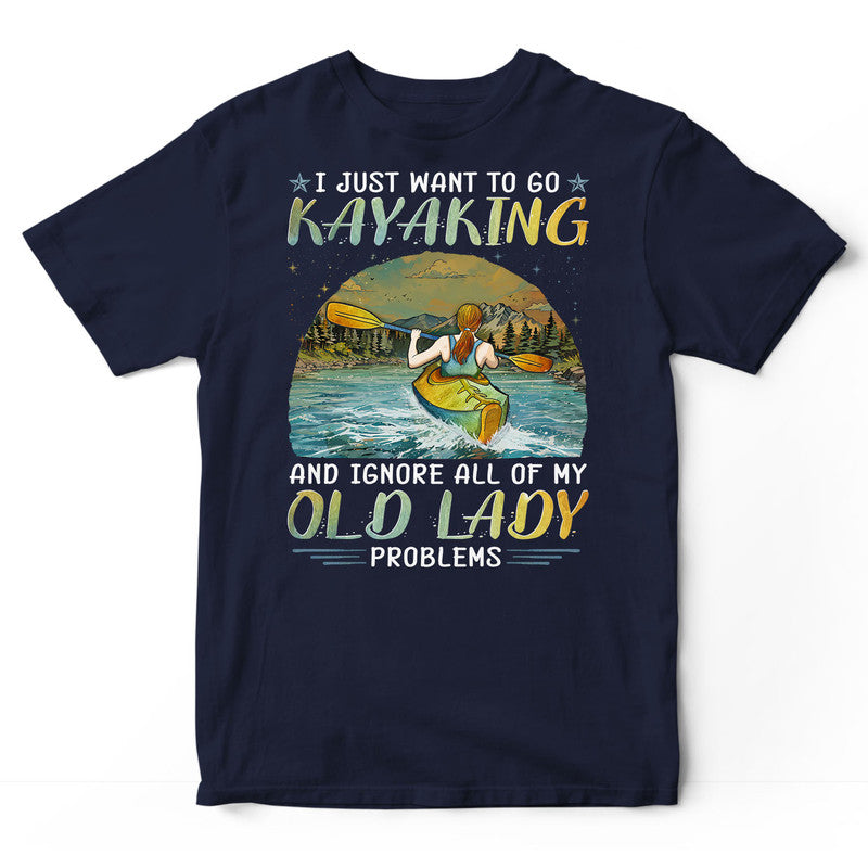 Kayaking Old Lady Problems T-Shirt PSJ102