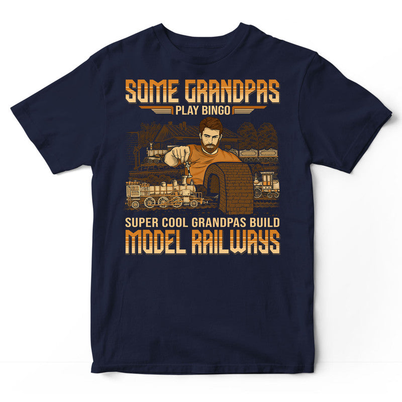 Model Railroad Grandpas Play Bingo T-Shirt SBA047