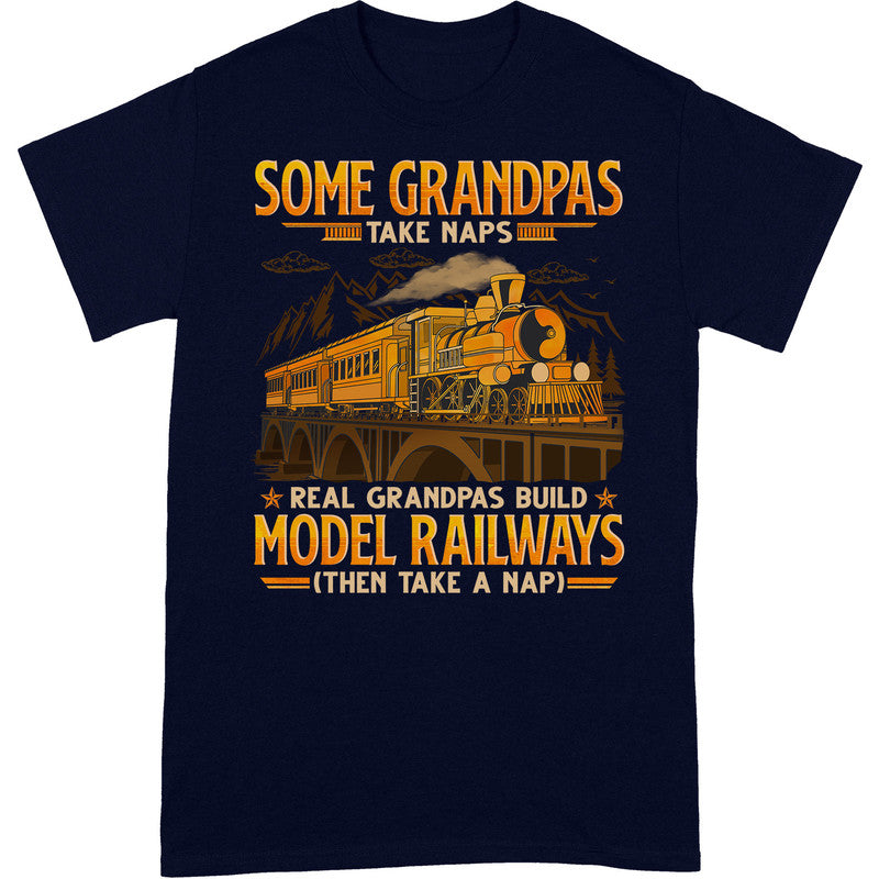 Model Railroad Grandpas Take Naps T-Shirt