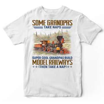 Model Railroad Grandpas Take Naps T-Shirt EWA068