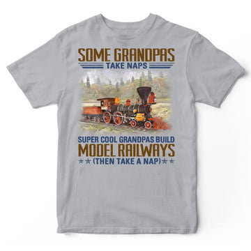 Model Railroad Grandpas Take Naps T-Shirt EWA068