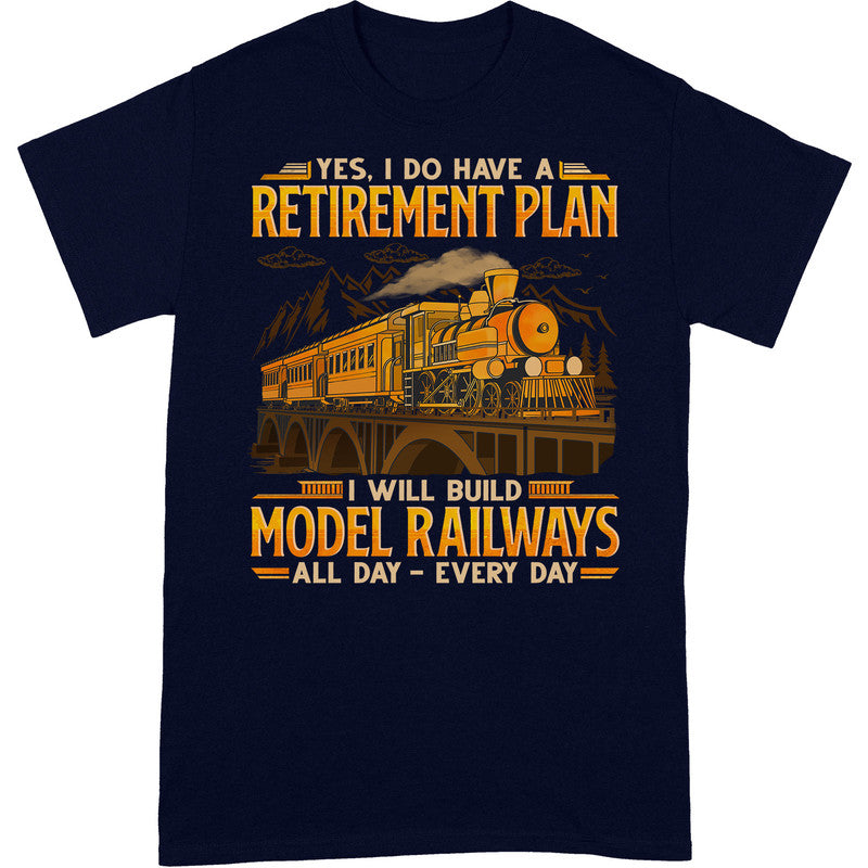 Model Railroad Retirement Plan T-Shirt GEA077