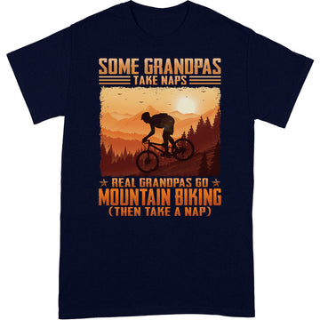 Mountain Biking Grandpa Take Naps T-Shirt ISA088