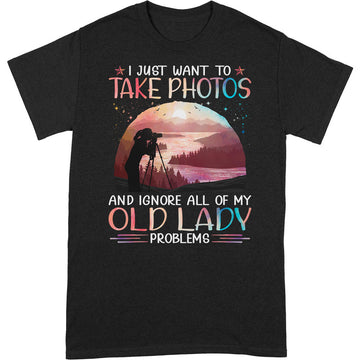 Photography Old Lady Problems T-Shirt PSC039
