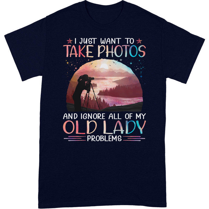 Photography Old Lady Problems T-Shirt PSC039